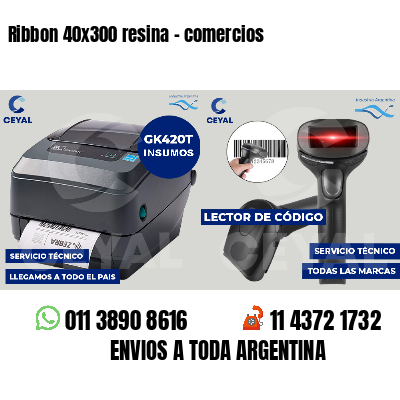 Ribbon 40x300 resina - comercios
