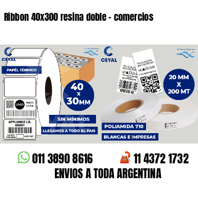 Ribbon 40x300 resina doble - comercios
