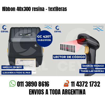 Ribbon 40x300 resina - textileras