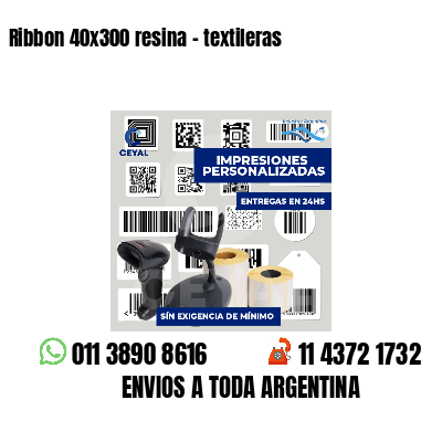 Ribbon 40x300 resina - textileras