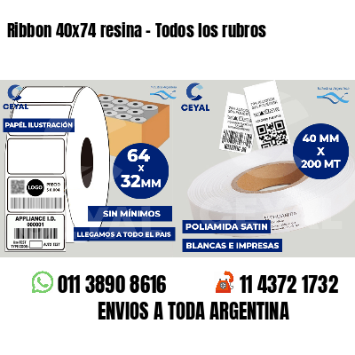 Ribbon 40x74 resina - Todos los rubros