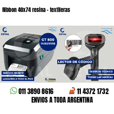 Ribbon 40x74 resina - textileras