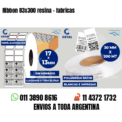 Ribbon 83x300 resina - fabricas