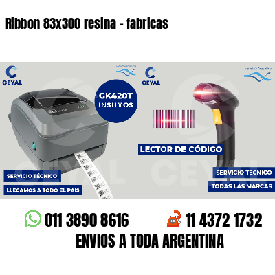 Ribbon 83x300 resina - fabricas