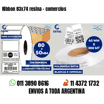 Ribbon 83x74 resina - comercios