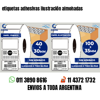 etiquetas adhesivas ilustración almohadas