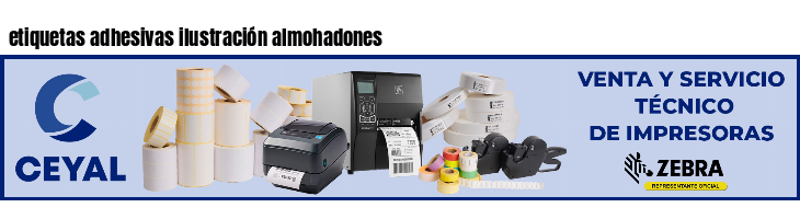 etiquetas adhesivas ilustración almohadones