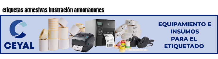 etiquetas adhesivas ilustración almohadones