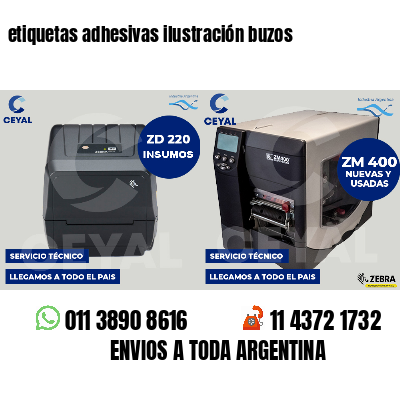 etiquetas adhesivas ilustración buzos