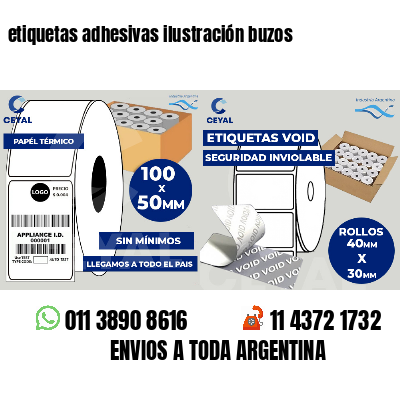 etiquetas adhesivas ilustración buzos
