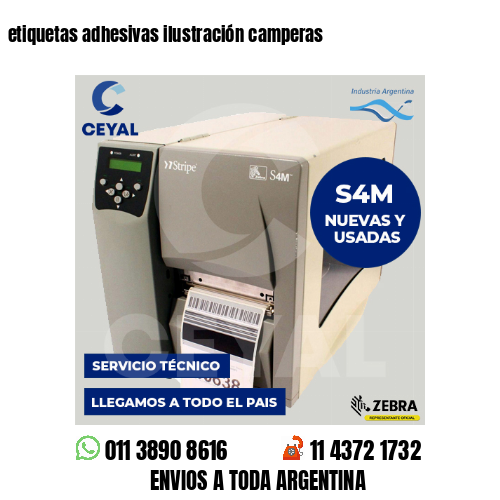etiquetas adhesivas ilustración camperas