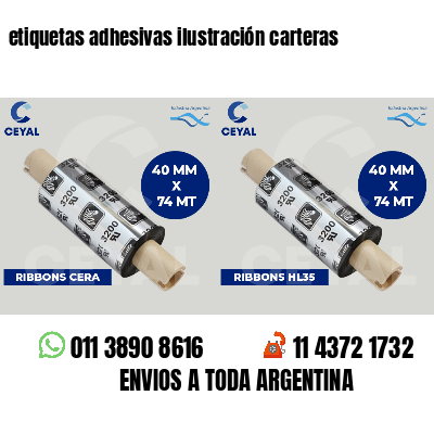 etiquetas adhesivas ilustración carteras