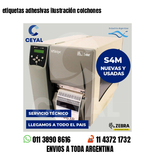 etiquetas adhesivas ilustración colchones