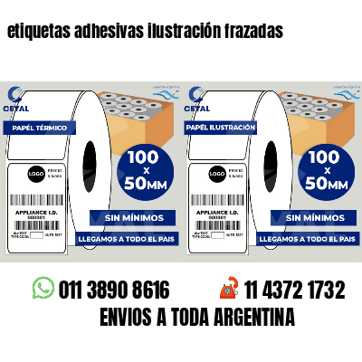 etiquetas adhesivas ilustración frazadas