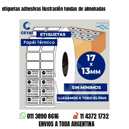 etiquetas adhesivas ilustración fundas de almohadas
