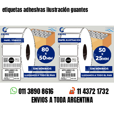 etiquetas adhesivas ilustración guantes
