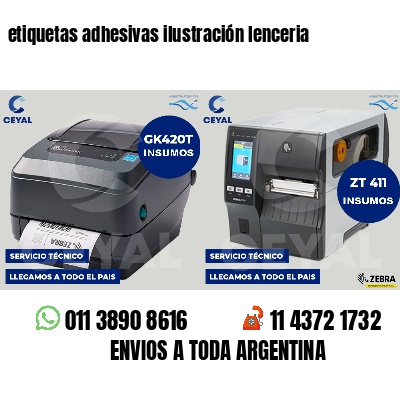 etiquetas adhesivas ilustración lenceria