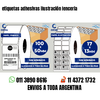 etiquetas adhesivas ilustración lenceria