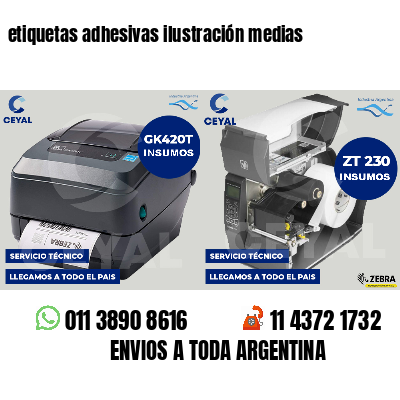 etiquetas adhesivas ilustración medias