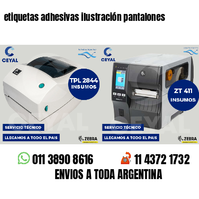 etiquetas adhesivas ilustración pantalones