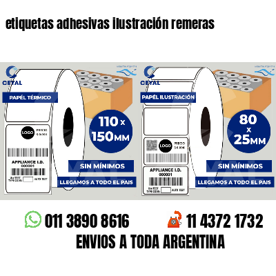 etiquetas adhesivas ilustración remeras
