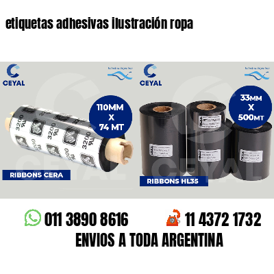 etiquetas adhesivas ilustración ropa