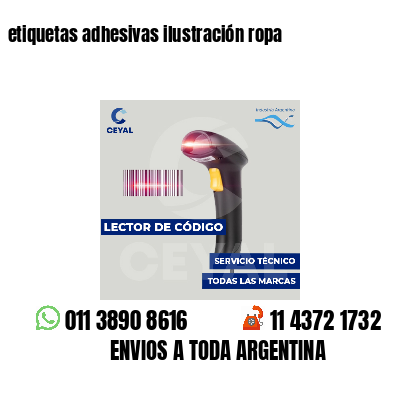 etiquetas adhesivas ilustración ropa