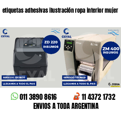 etiquetas adhesivas ilustración ropa interior mujer