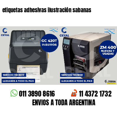 etiquetas adhesivas ilustración sabanas