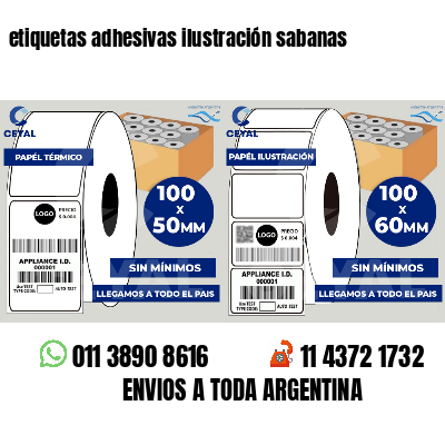 etiquetas adhesivas ilustración sabanas