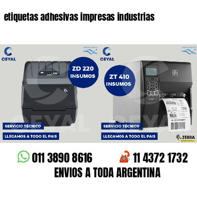 etiquetas adhesivas impresas industrias