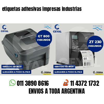 etiquetas adhesivas impresas industrias