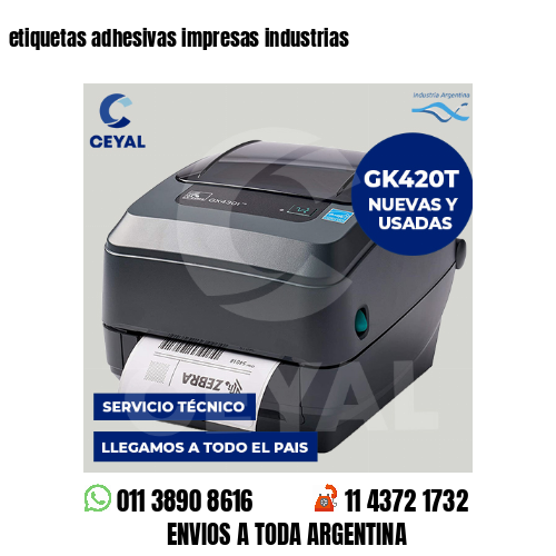 etiquetas adhesivas impresas industrias