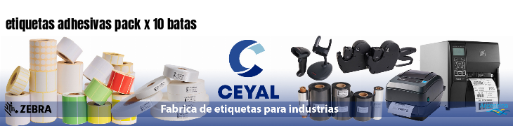 etiquetas adhesivas pack x 10 batas