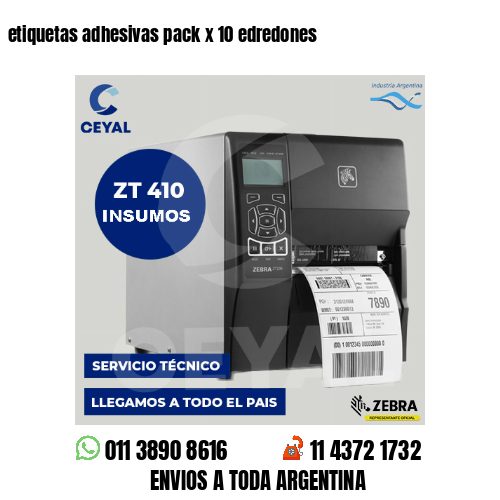 etiquetas adhesivas pack x 10 edredones