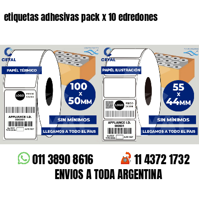 etiquetas adhesivas pack x 10 edredones