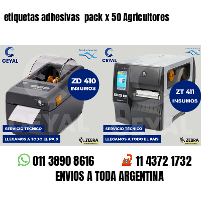 etiquetas adhesivas pack x 50 Agricultores