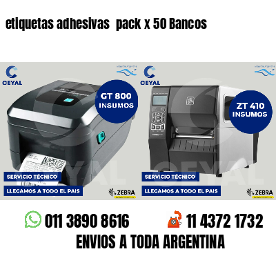 etiquetas adhesivas pack x 50 Bancos