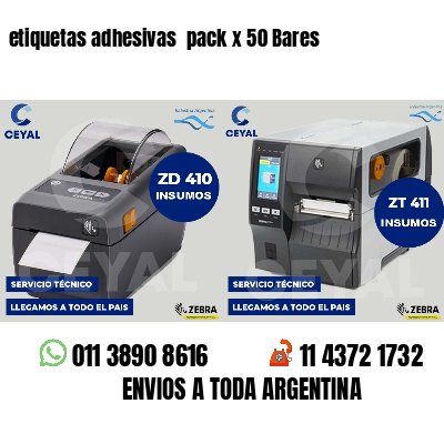 etiquetas adhesivas pack x 50 Bares