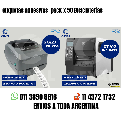 etiquetas adhesivas pack x 50 Bicicleterías