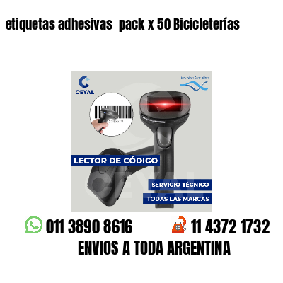 etiquetas adhesivas pack x 50 Bicicleterías