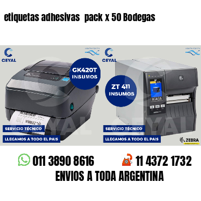 etiquetas adhesivas  pack x 50 Bodegas