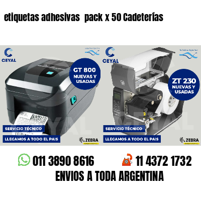etiquetas adhesivas  pack x 50 Cadeterías