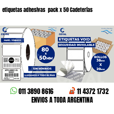 etiquetas adhesivas  pack x 50 Cadeterías