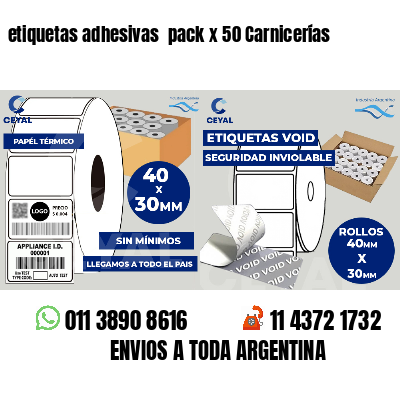etiquetas adhesivas  pack x 50 Carnicerías
