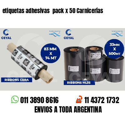 etiquetas adhesivas  pack x 50 Carnicerías