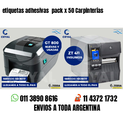 etiquetas adhesivas pack x 50 Carpinterías