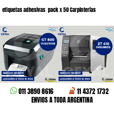 etiquetas adhesivas pack x 50 Carpinterías