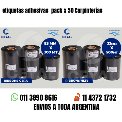 etiquetas adhesivas pack x 50 Carpinterías