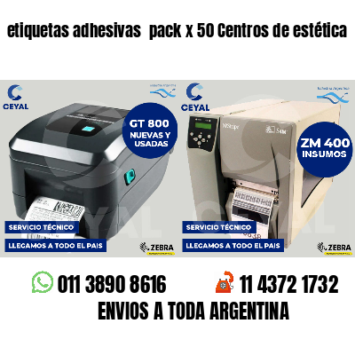 etiquetas adhesivas pack x 50 Centros de estética